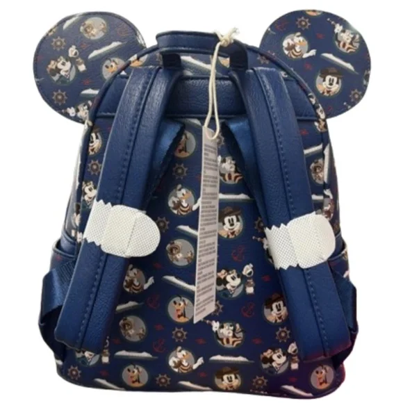 Disney Cruise Line Treasure Adventure Mickey Minnie Loungefly Backpack Bag - NEW - Picture 2 of 2